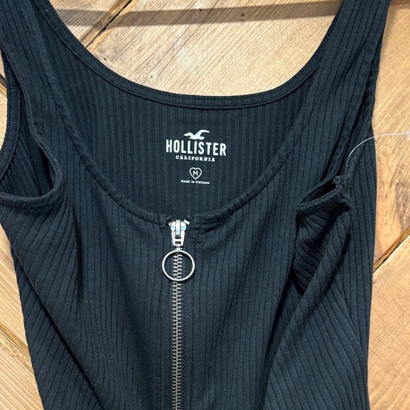 Hollister Black Zipper Tank Top Size M - Picture 3 of 4